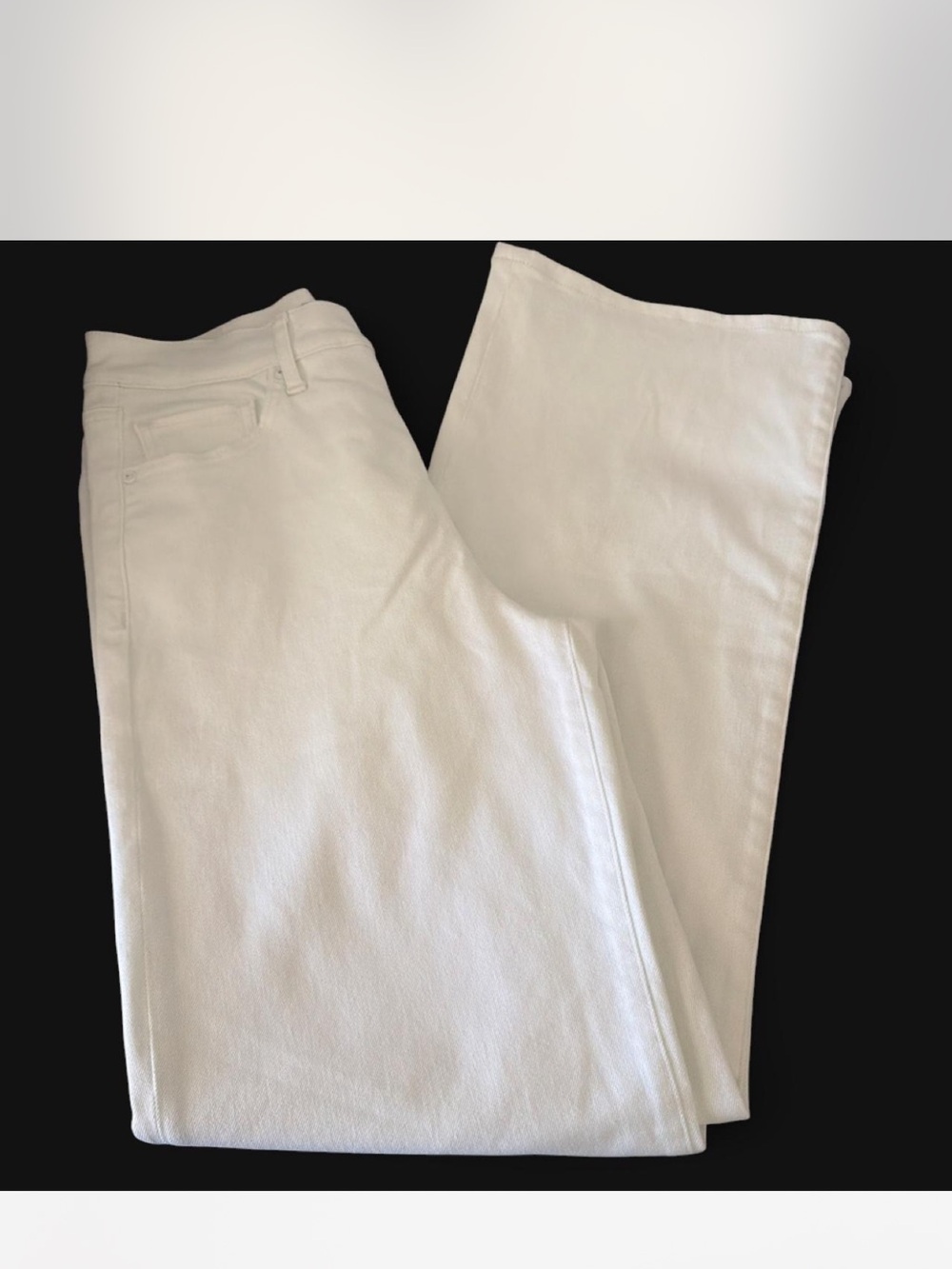 Express White Wide-Leg Flare Jeans